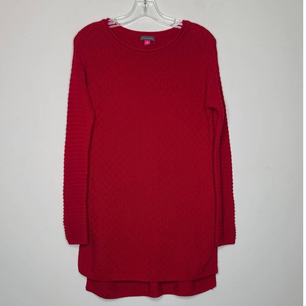 Vince Camuto red long sleeve tunic sweater - xs